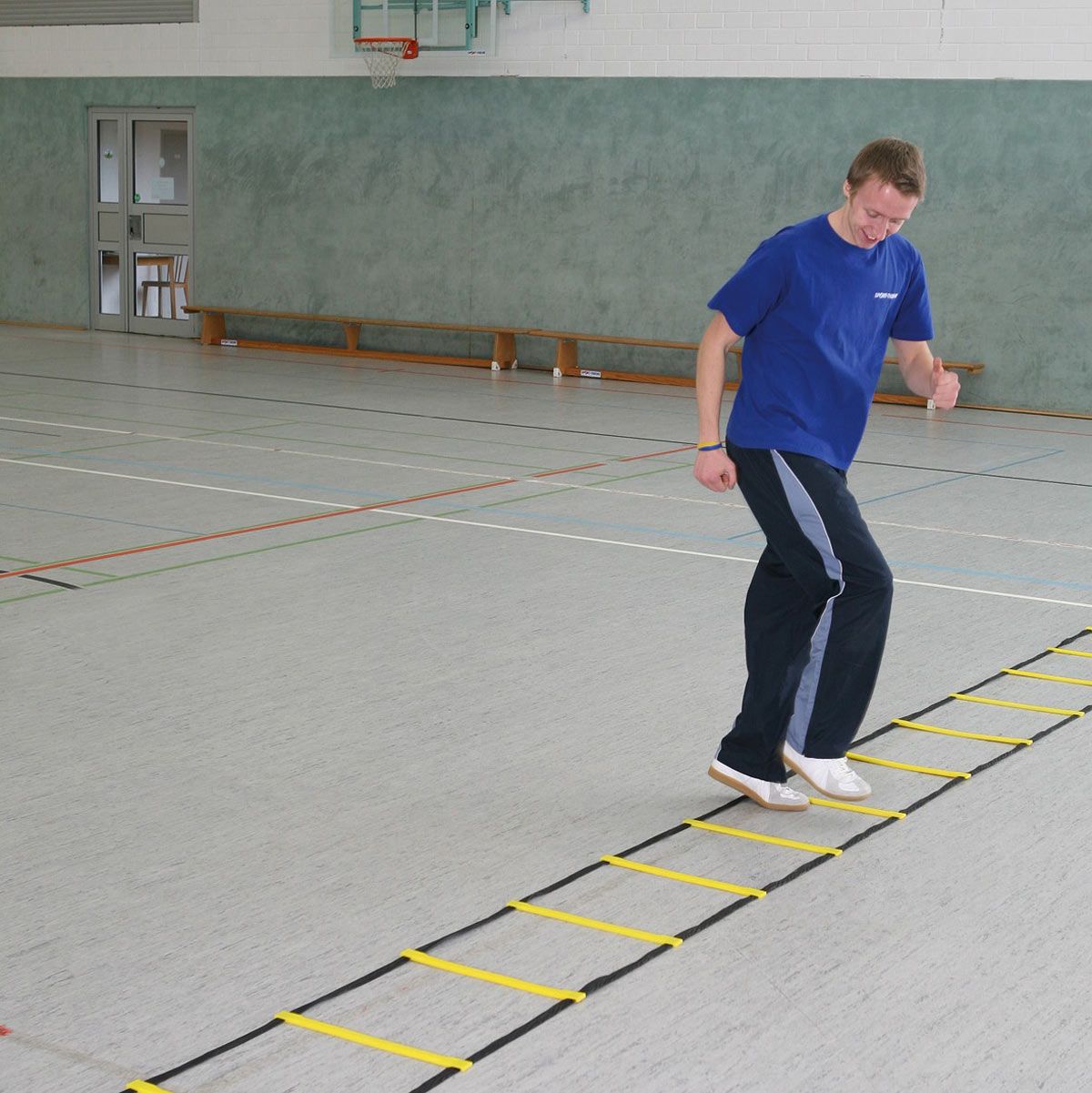 Gewo Koordinationsleiter "Agillity" Einzel-Leiter 4m schwarz/gelb