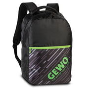 Gewo Rucksack Streifen Schwarz/Limette