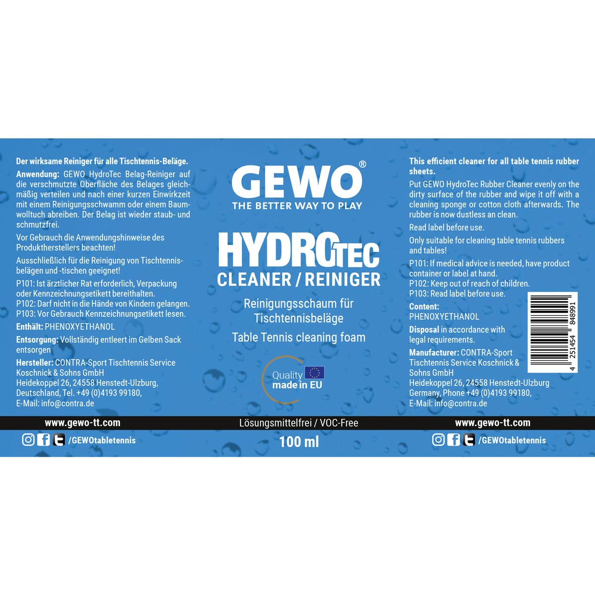 Gewo HydroTec Reinigungsschaum 100ML