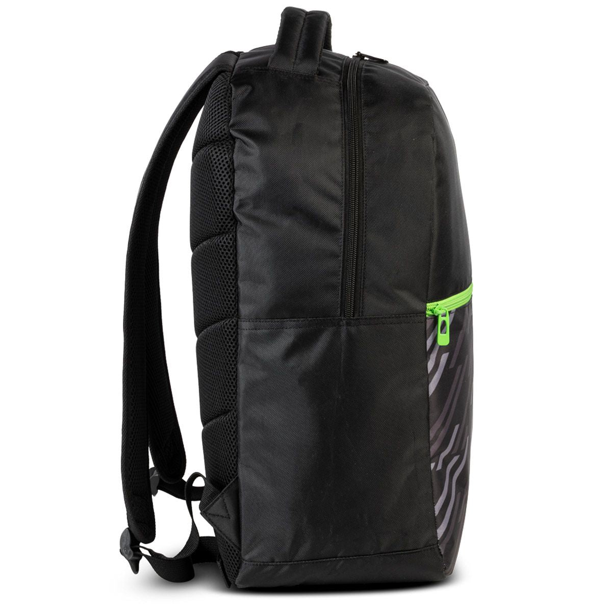 Gewo Rucksack Streifen Schwarz/Limette