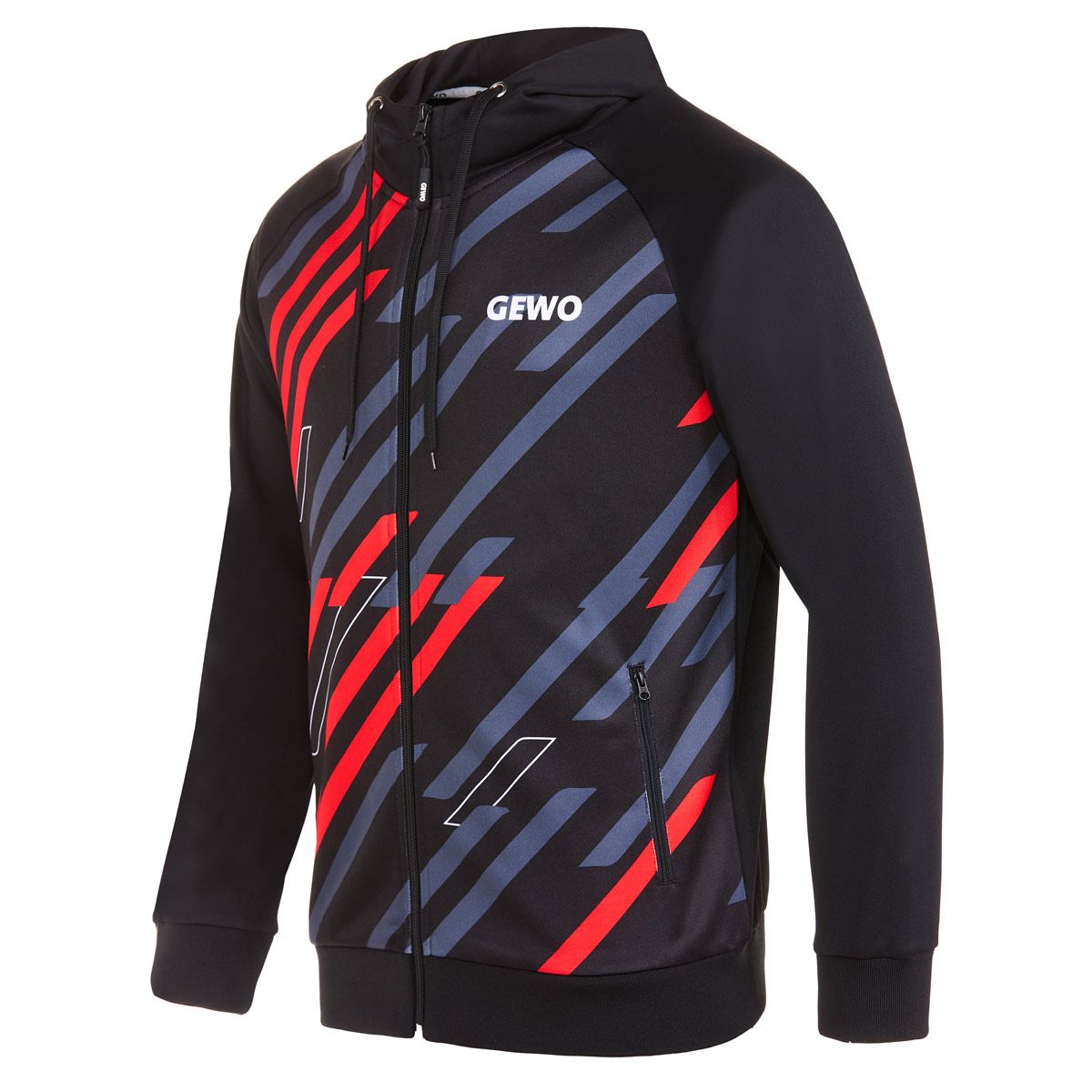 Gewo Kapuzenpullover Ponza I Schwarz/Rot