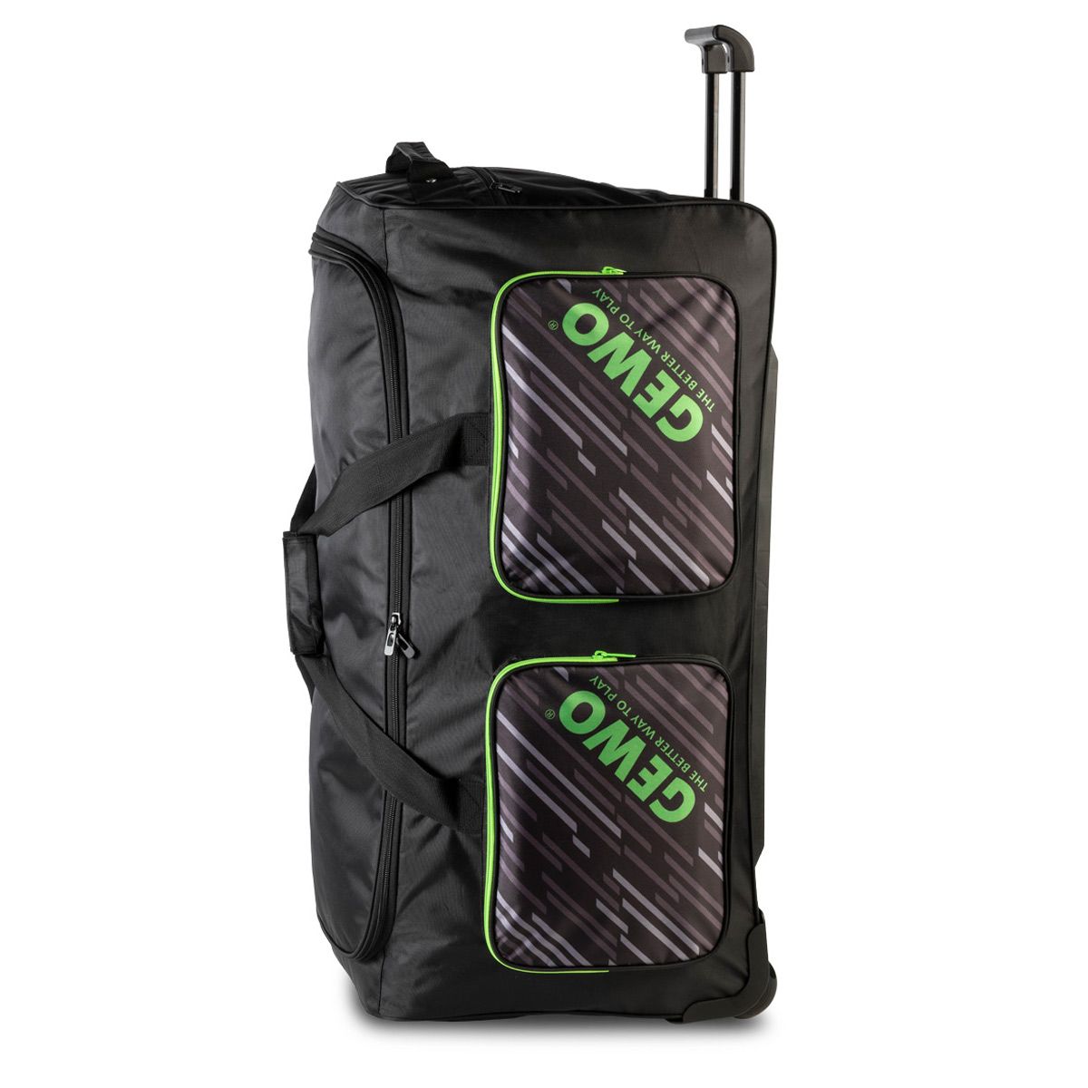 Gewo Trolley Streifen XL Schwarz/Limette