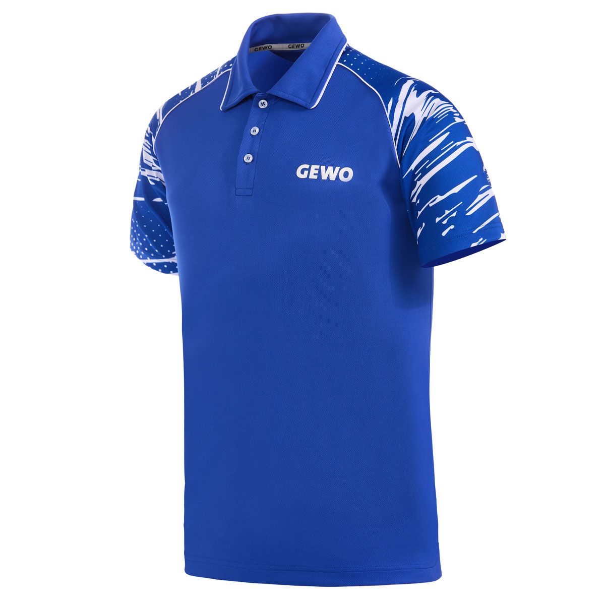 Gewo Shirt Marmo I blau/weiß