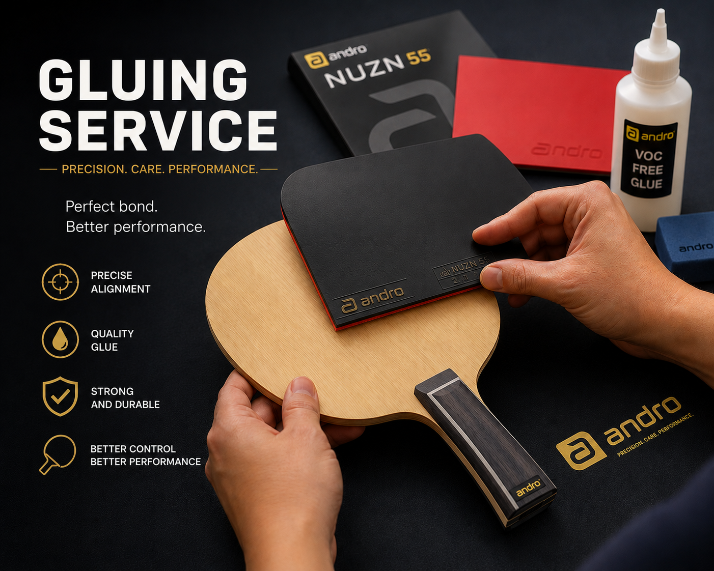 Professioneller Belag-Klebservice