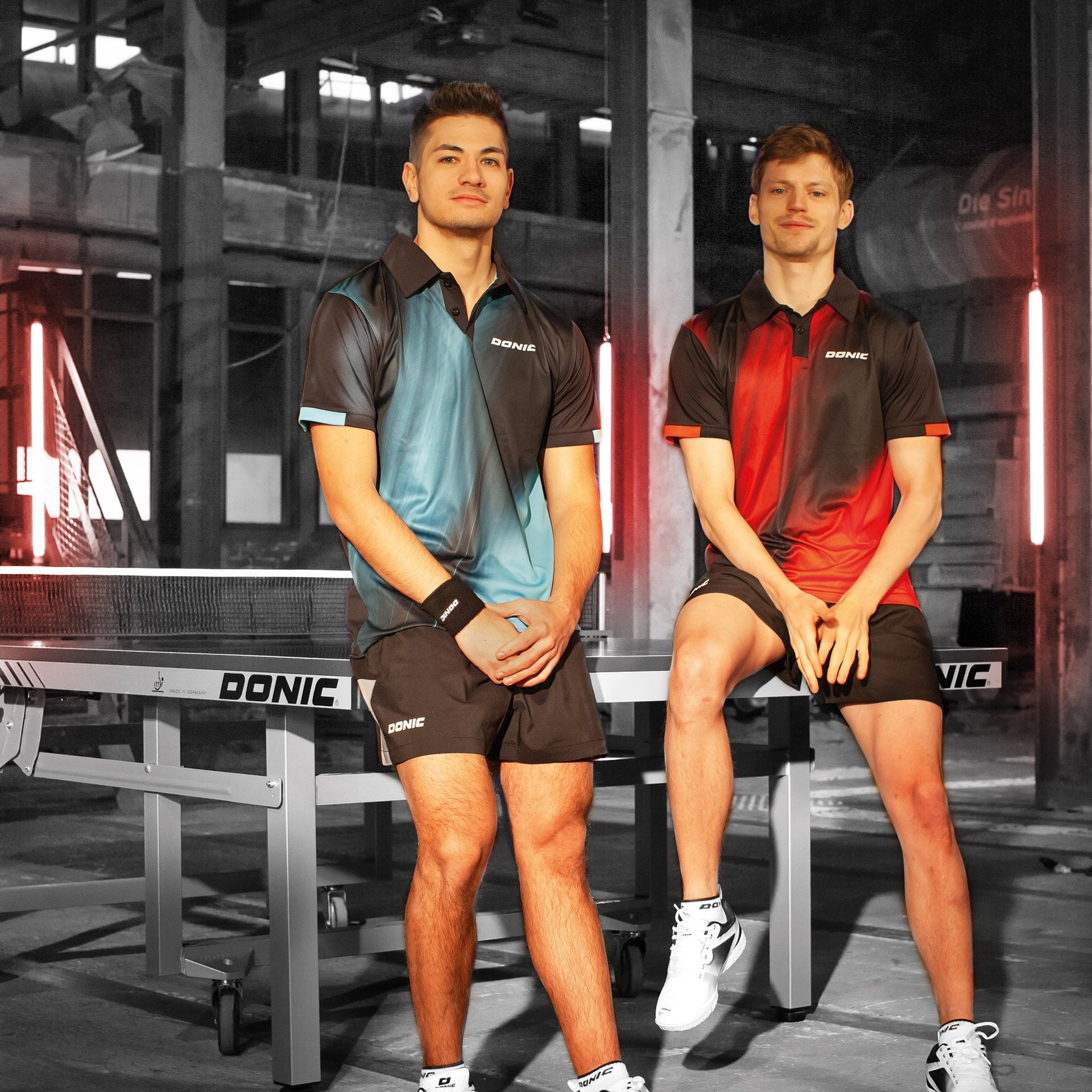 Donic Shirt Fire Junior Schwarz/Rot