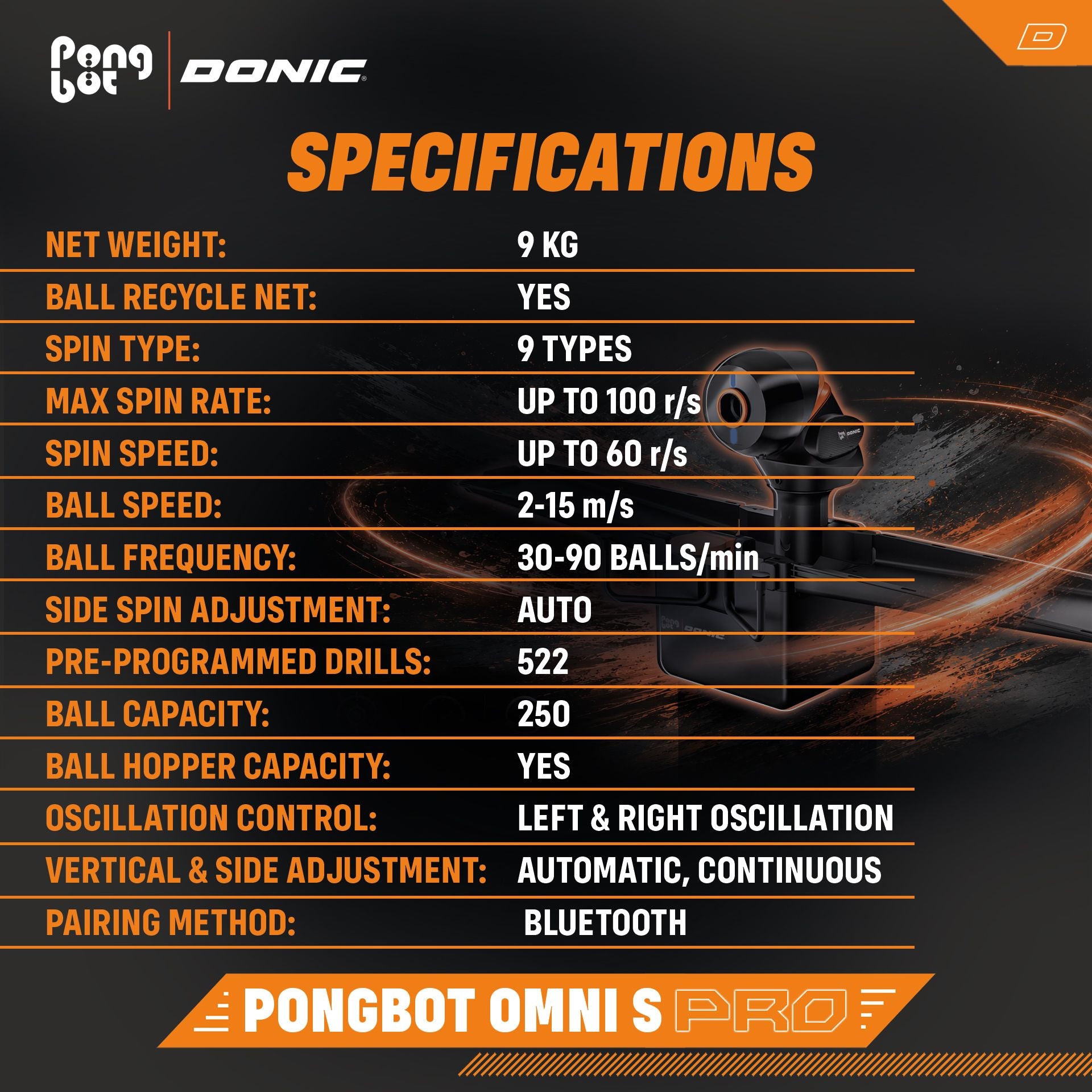 DONIC PONGBOT OMNI S PRO